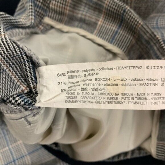 Zara Women Large Gray Career Pants Office Workwear Trousers Stretch - Picture 8 of 8